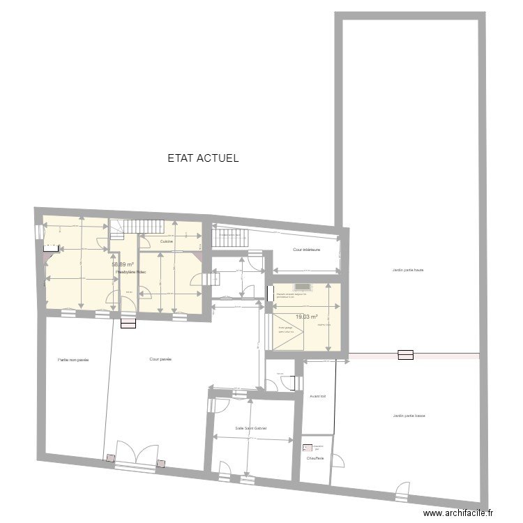 Bourron  Vue en plan. Plan de 0 pièce et 0 m2