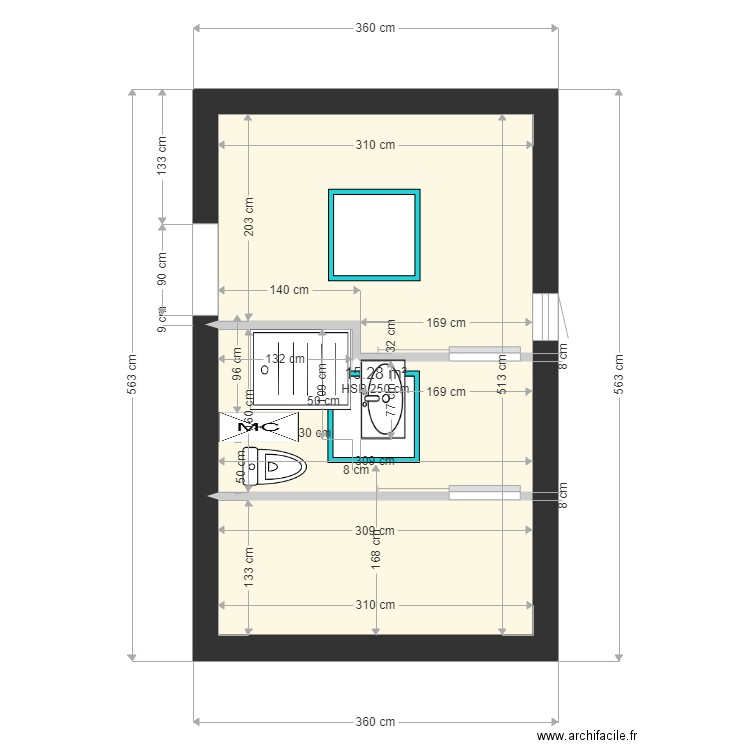 amenagement douche sous comble5. Plan de 0 pièce et 0 m2