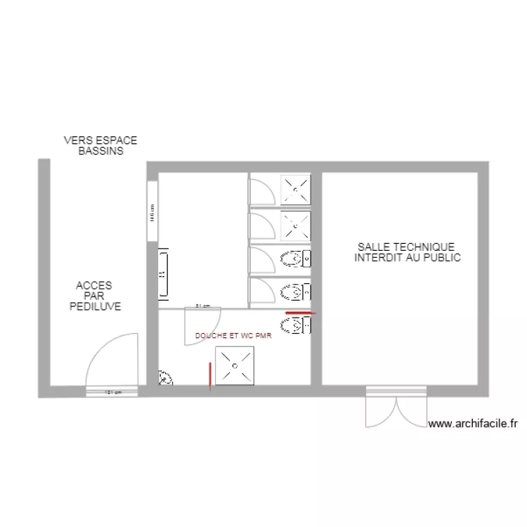 PLAN DOUCHES MONTE CRISTO II. Plan de 
