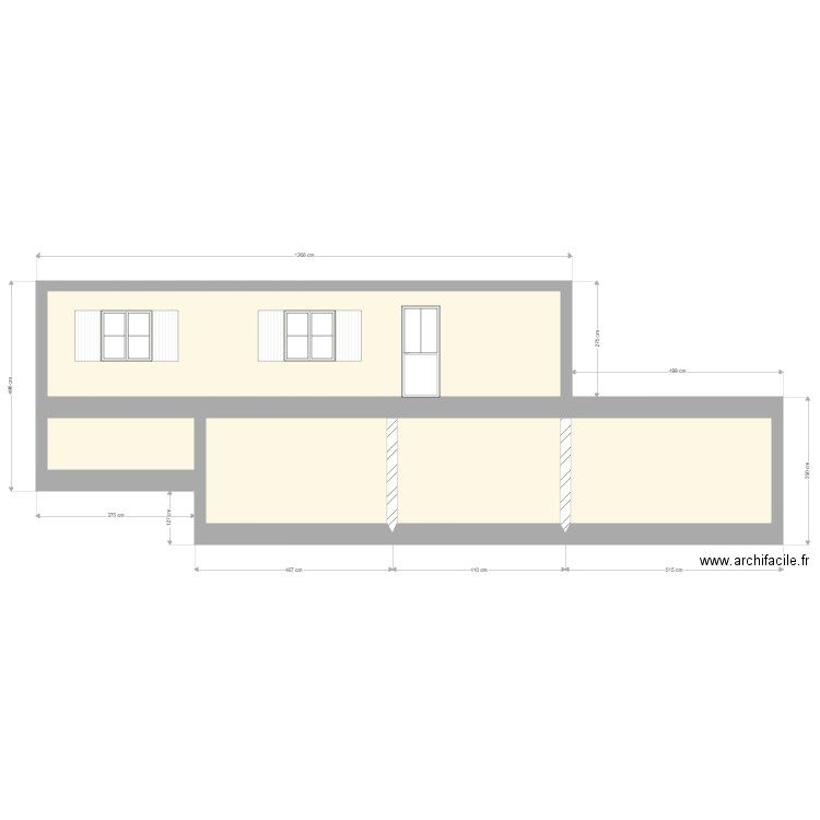 FACADE 120 m2. Plan de 0 pièce et 0 m2