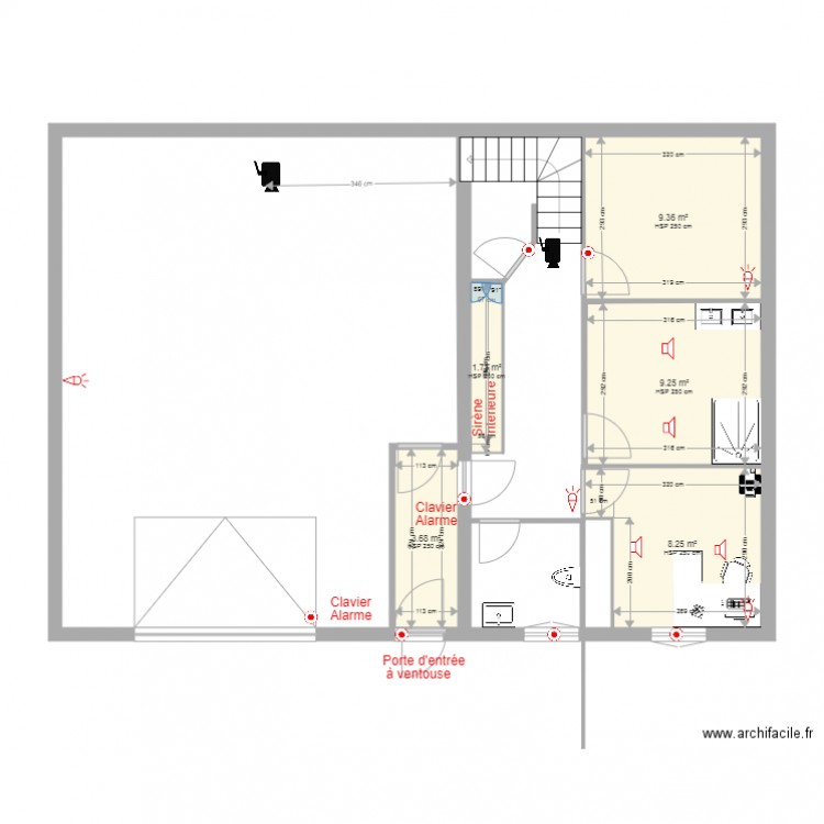 Auterive RDC alarme. Plan de 0 pièce et 0 m2