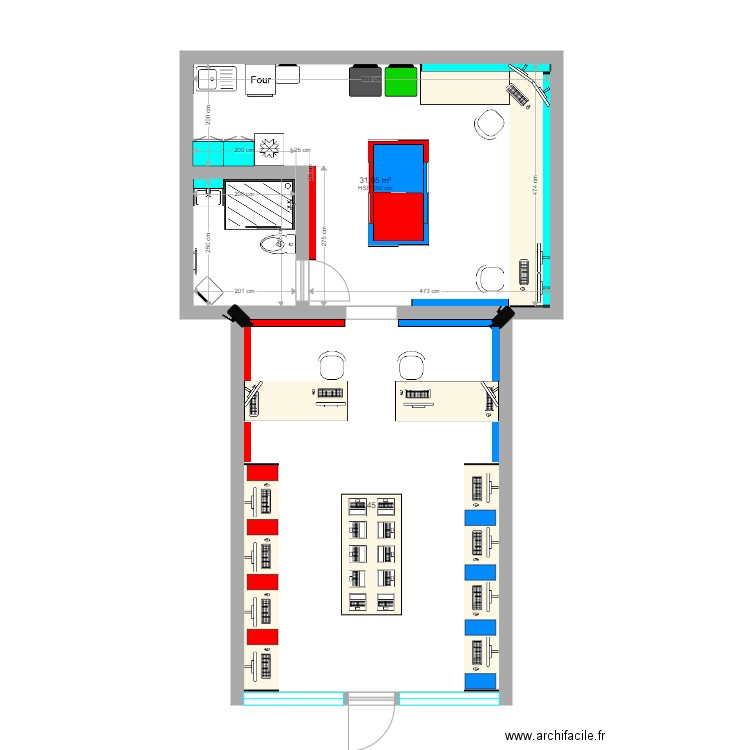 magasin. Plan de 0 pièce et 0 m2