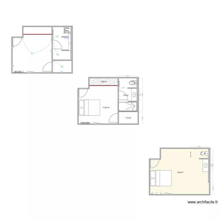 FOURNIER. Plan de 12 et 58 m² FOURNIER. Plan de 12 et 58 m²