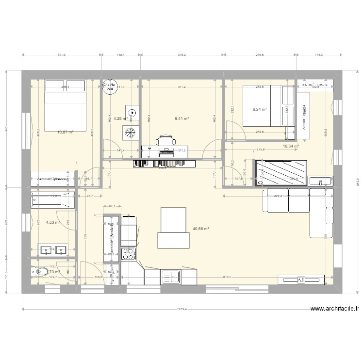 nouvelle chambre 2022 angle dif. Plan de 8 pièces et 88 m2