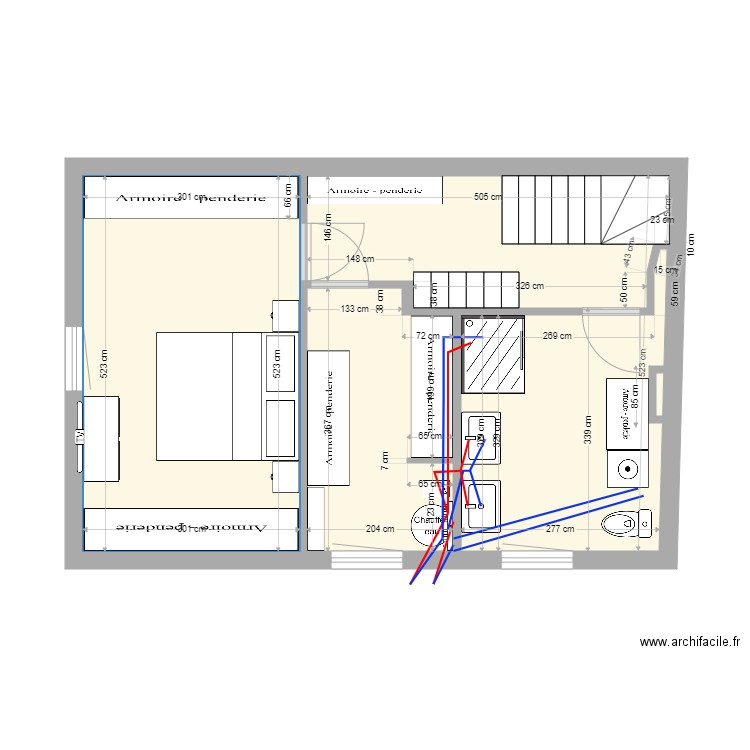 1er ETAGE PROJET St Amand . Plan de 0 pièce et 0 m2