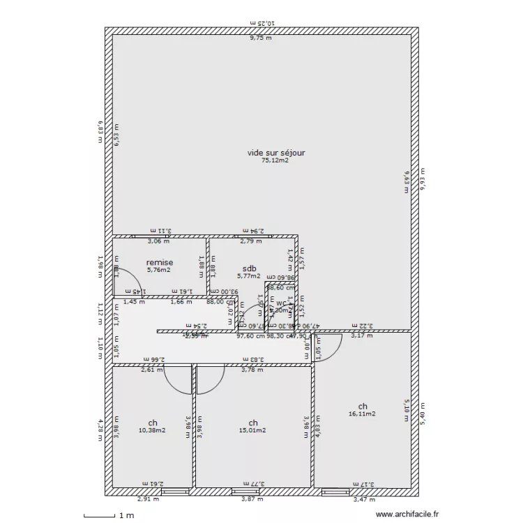 st ouen en belin &eacute;tage. Plan de 