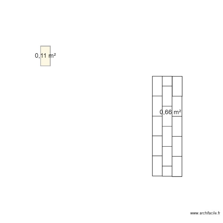 ESSAI. Plan de 2 pièces et 1 m2