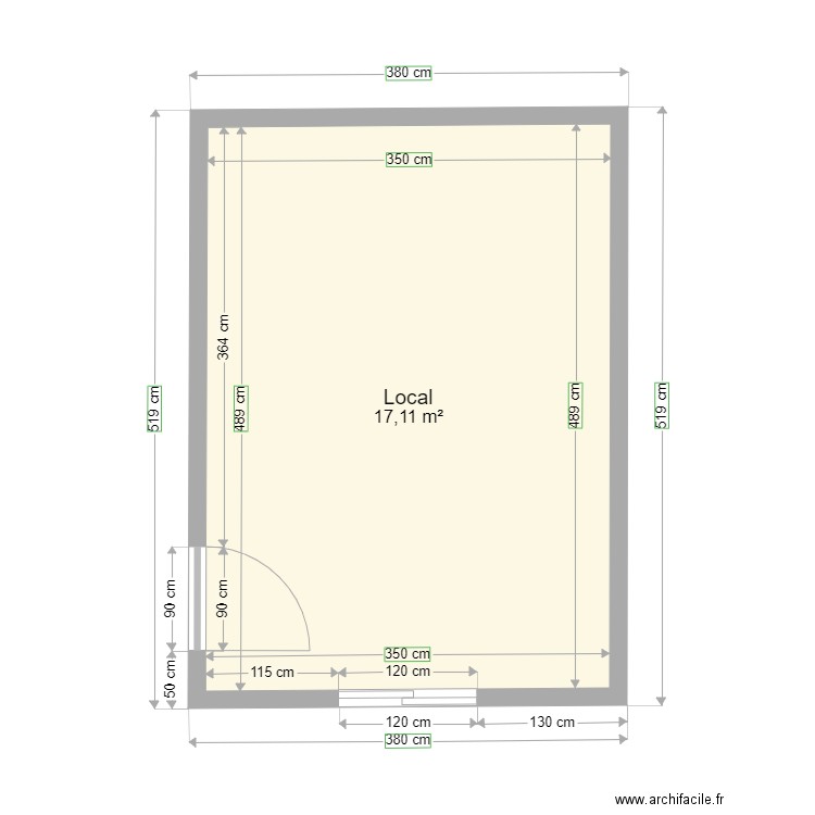 Local. Plan de 0 pièce et 0 m2