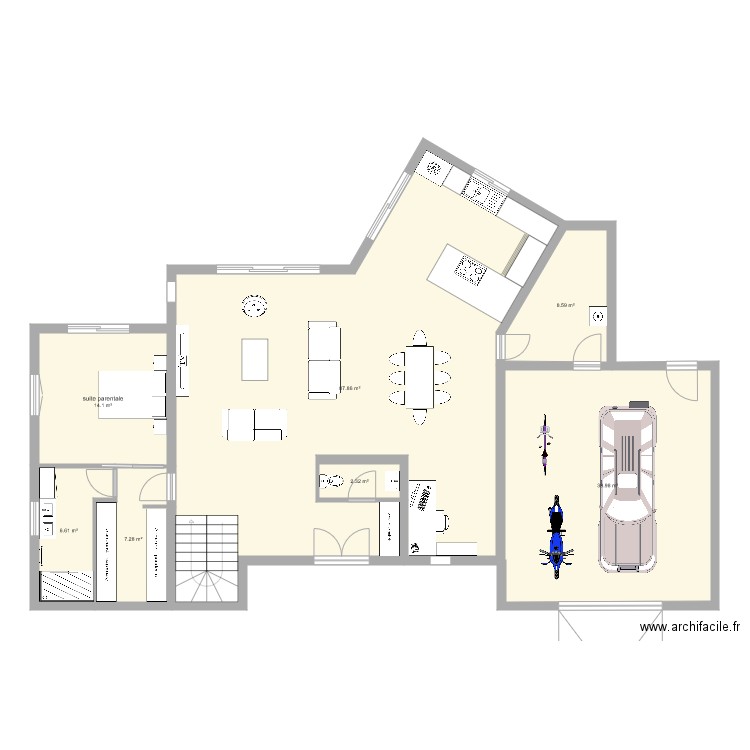 Maison Compiegne angle. Plan de 0 pièce et 0 m2