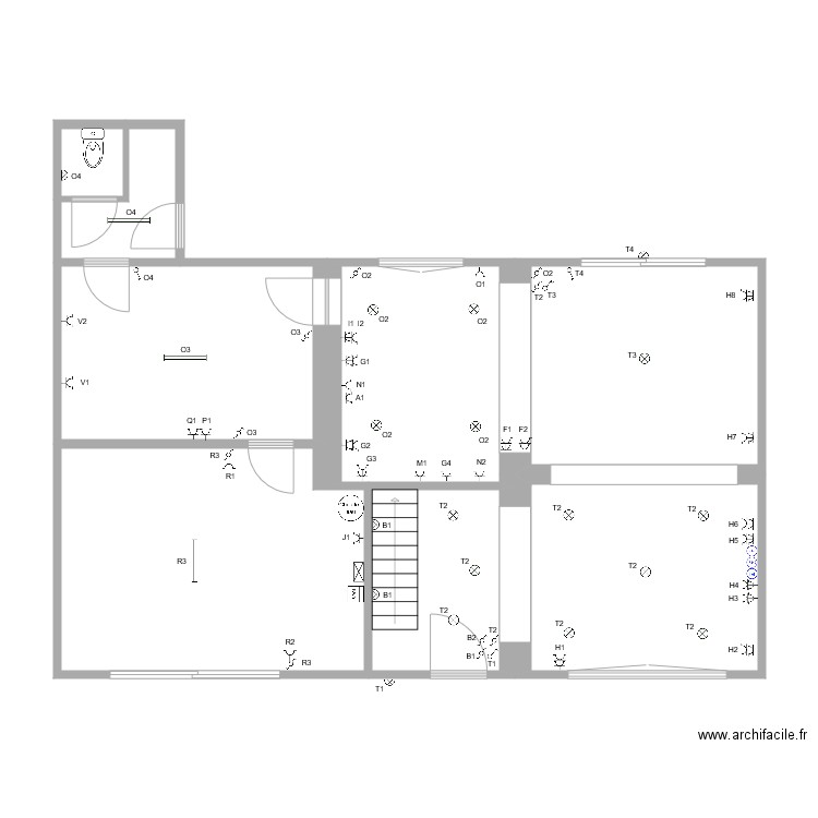 Maison Antoni. Plan de 0 pièce et 0 m2