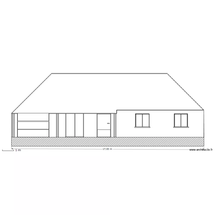 facade Nord. Plan de 