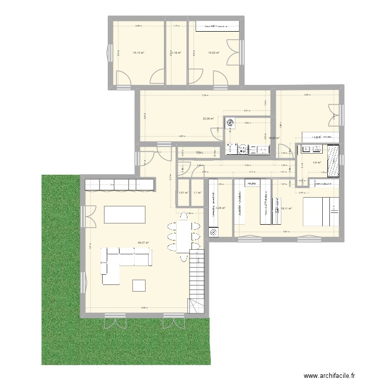 new 2 Surface. Plan de 11 pièces et 144 m2