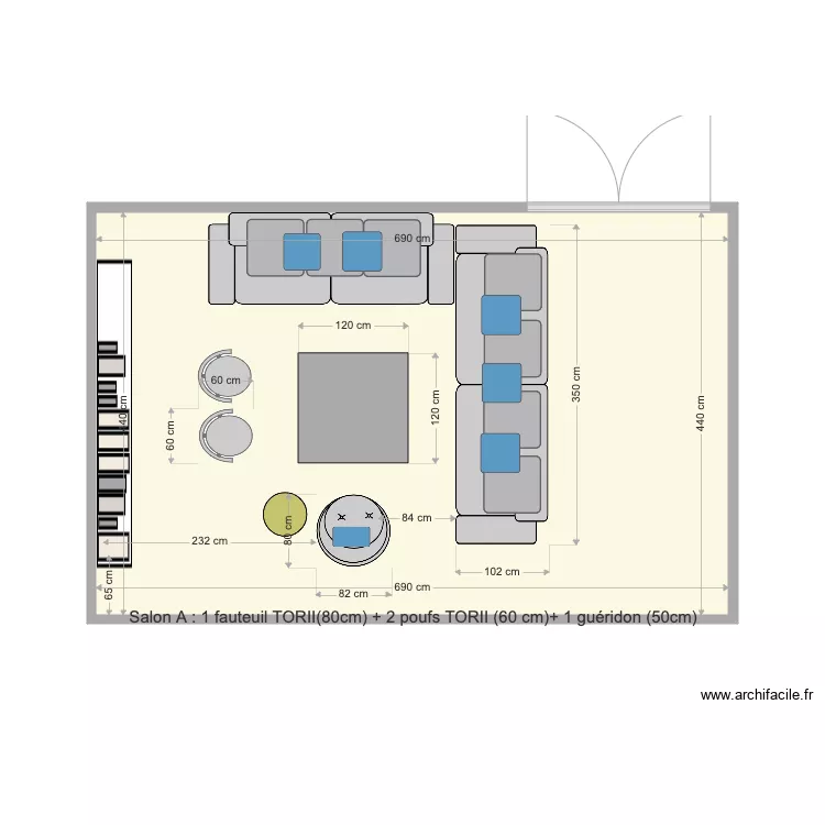 SALON A. Plan de 