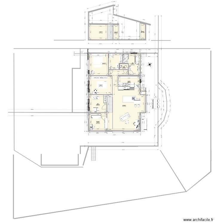 plan coupe 1. Plan de 0 pièce et 0 m2