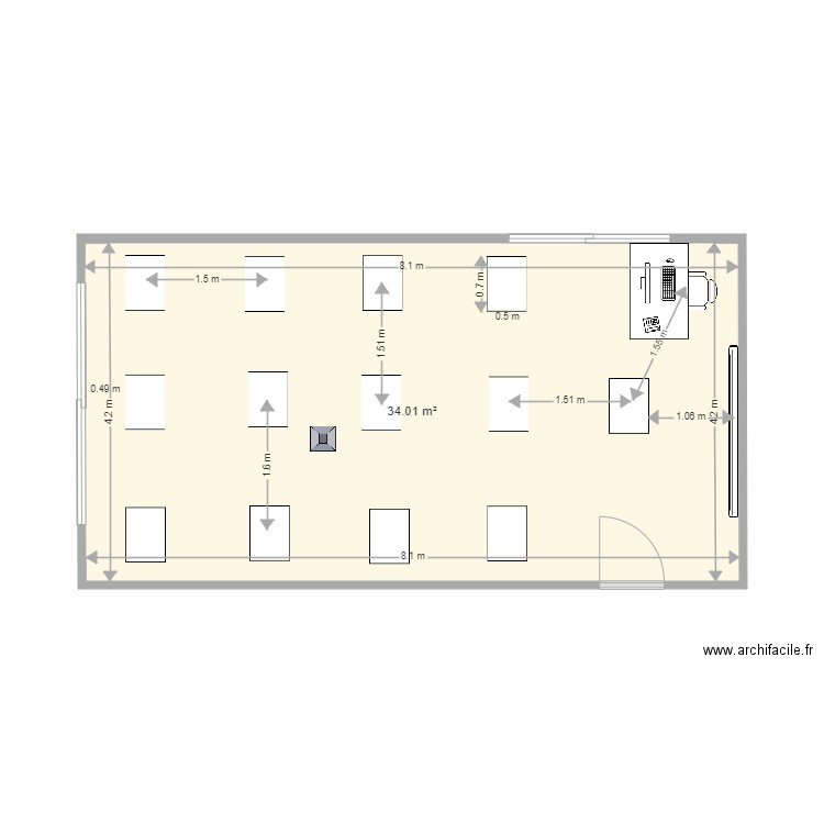 aula2ºmediov2. Plan de 0 pièce et 0 m2