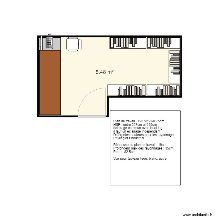 Local Examens . Plan de 0 pièce et 0 m2