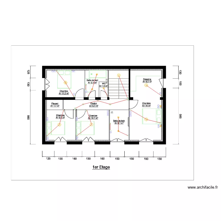 Florian Roure &eacute;tage. Plan de 
