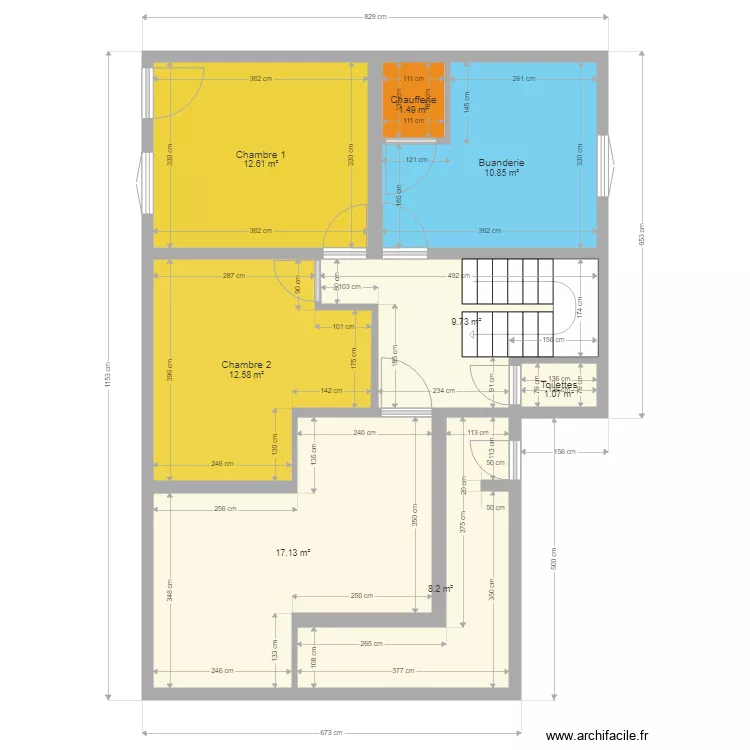 Rez de Chaussée 3 chambres. Plan de Rez de Chaussée 3 chambres. Plan de