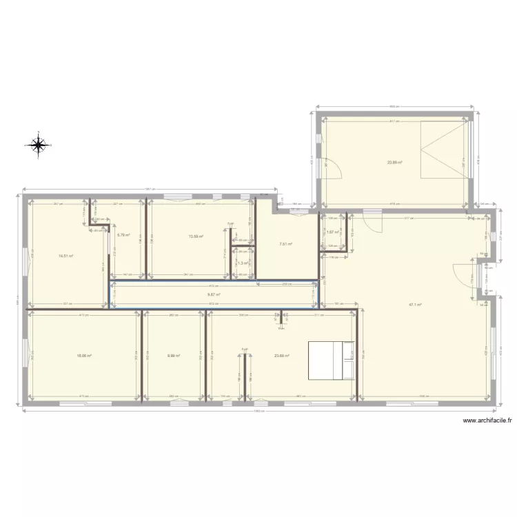 Maison Richerenches cloisons 4. Plan de 