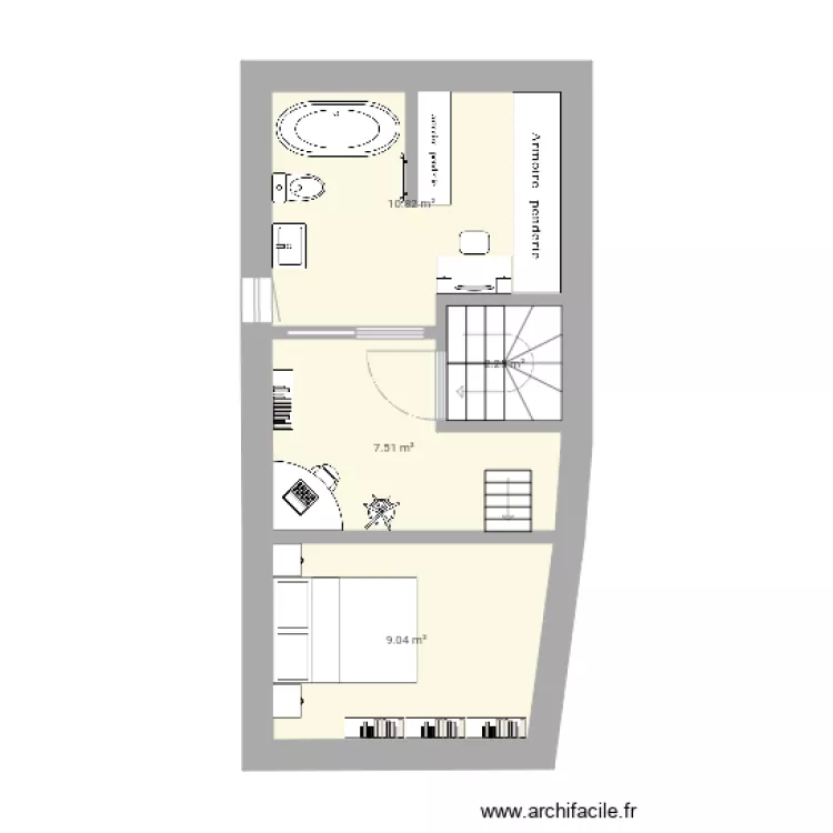 Maison 2e niveau 3. Plan de 