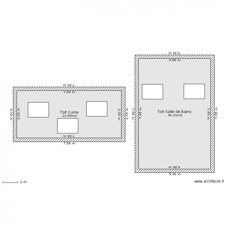 SADM_Toiture_Cuisine_SalleDeBain. Plan de 0 pièce et 0 m2