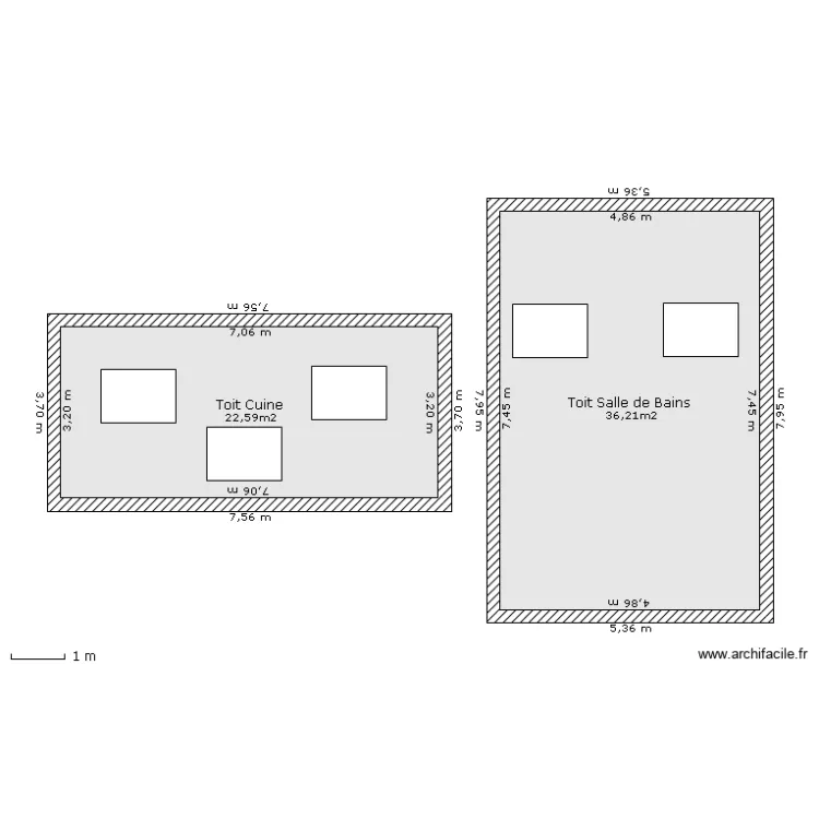 SADM_Toiture_Cuisine_SalleDeBain. Plan de 