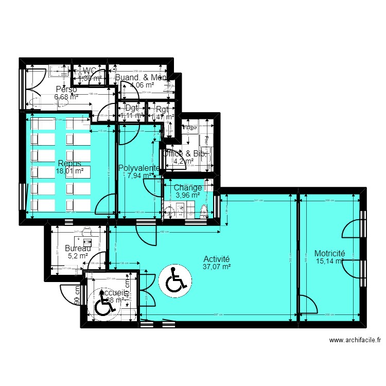 Salomon Suresnes 92150 Projet JORDAN VArL 171122. Plan de 13 pièces et 111 m2