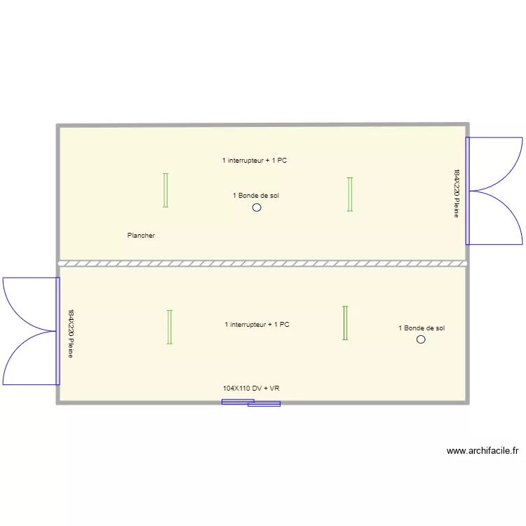 Projet Miellerie de la Deome. Plan de 