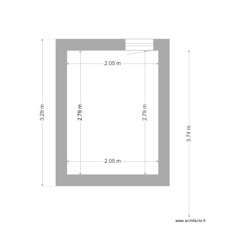 salle de bain maison busnes . Plan de 1 pièce et 6 m2