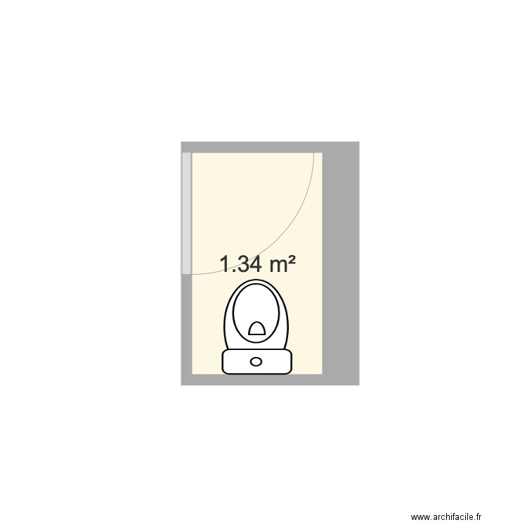 Toilette 1. Plan de 0 pièce et 0 m2