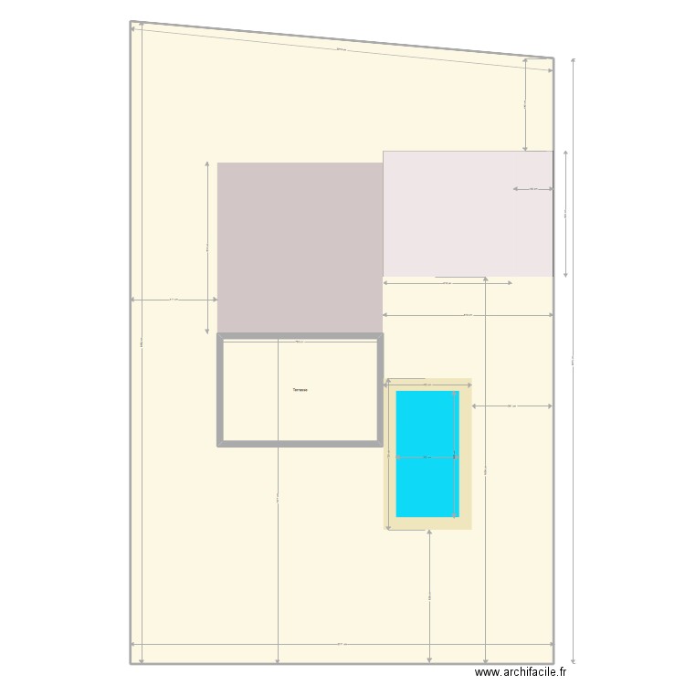 PROJET AVEC PISCINE. Plan de 0 pièce et 0 m2