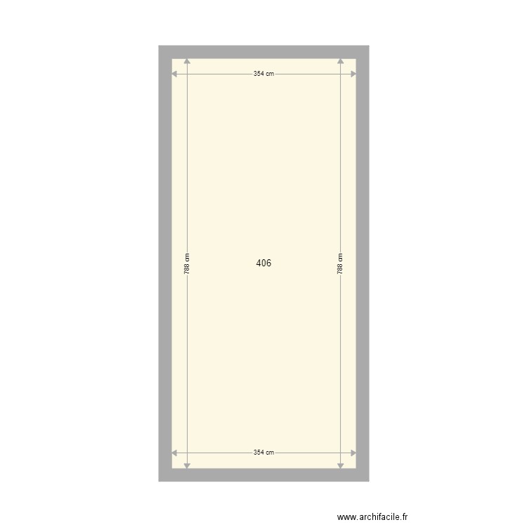 406 vide. Plan de 0 pièce et 0 m2