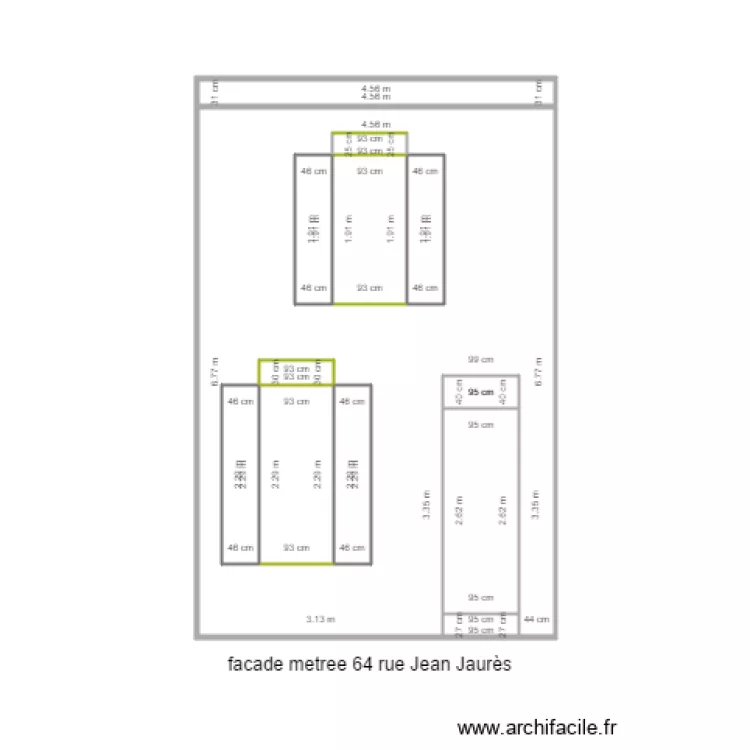 fa&ccedil;ade m&eacute;tr&eacute;e Jaur&egrave;s. Plan de 