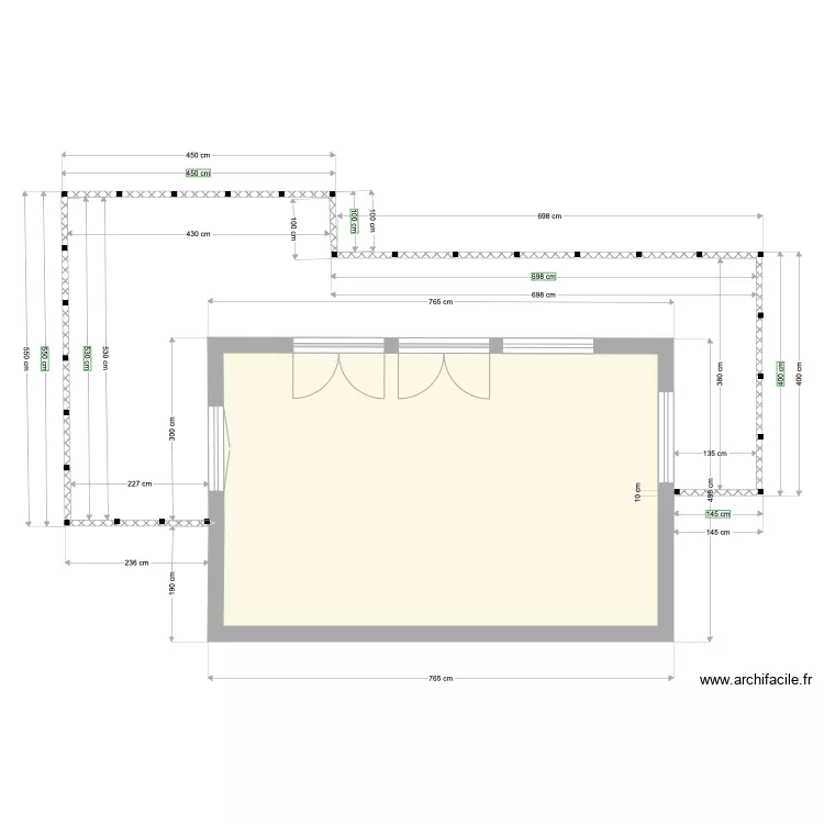 Balcon M&eacute;ribou 4. Plan de 