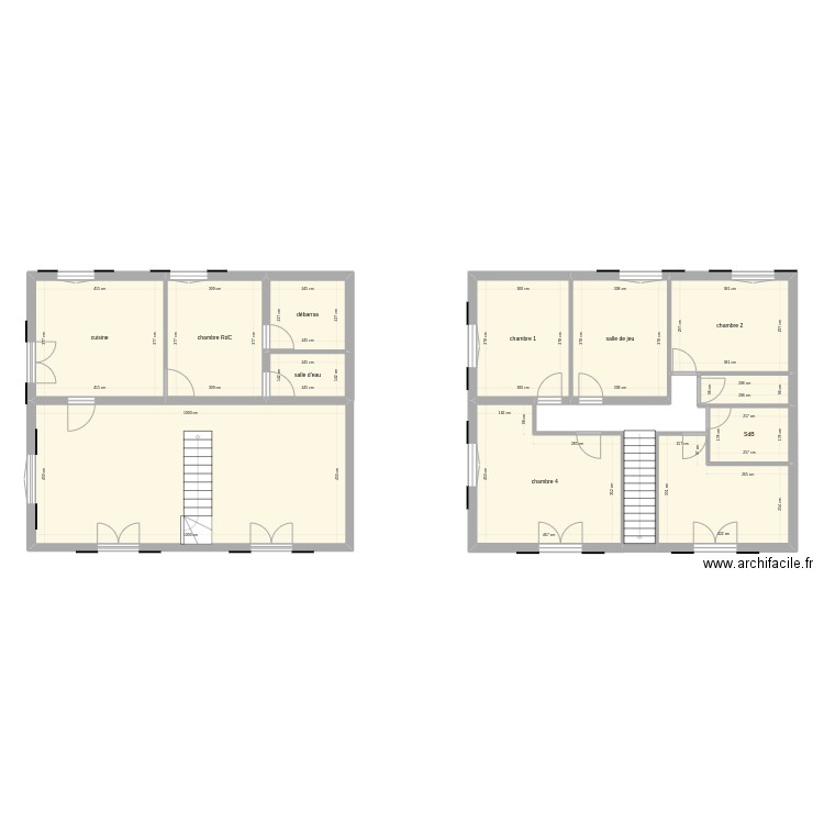 Existant. Plan de 0 pièce et 0 m2