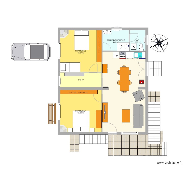 MAISON MORVAN. Plan de 0 pièce et 0 m2