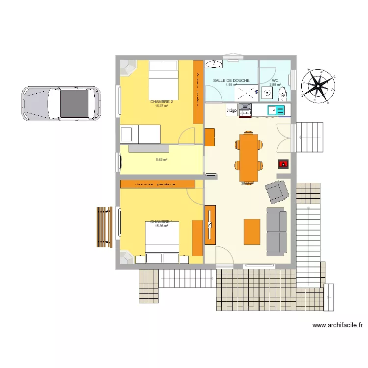 MAISON MORVAN. Plan de 