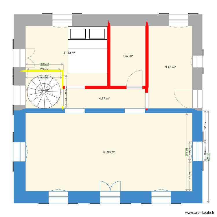 Variante 1. Plan de 0 pièce et 0 m2