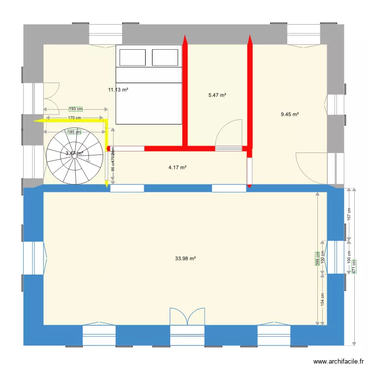 Variante 1. Plan de 