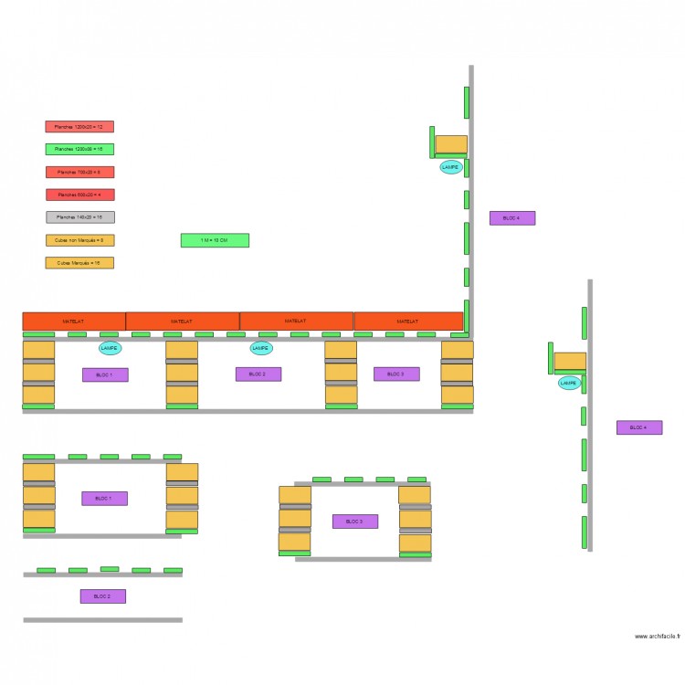 Lit Palette 001. Plan de 0 pièce et 0 m2