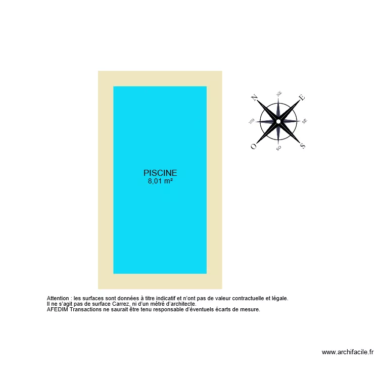 BI 9438 Piscine. Plan de 