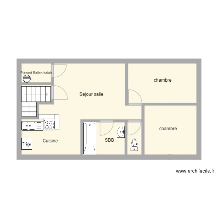 Studio Carteret. Plan de 0 pièce et 0 m2