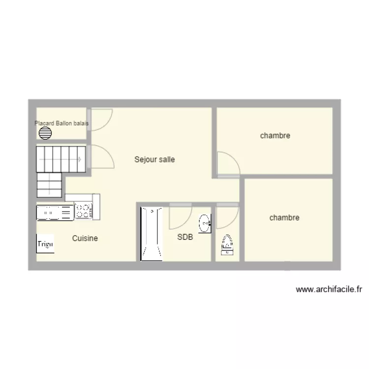 Studio Carteret. Plan de 