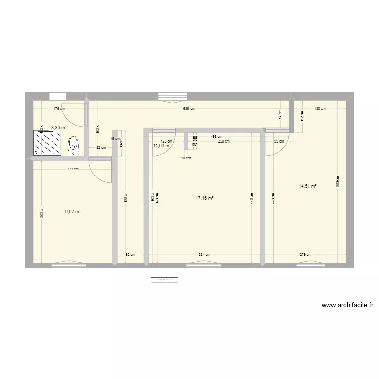 Etage maison vauguoin. Plan de 