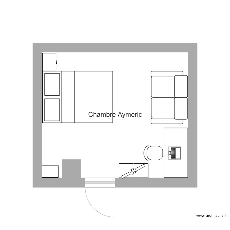 Chambre Aymeric. Plan de 0 pièce et 0 m2