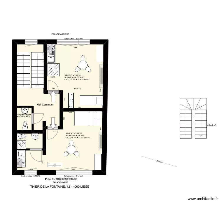 fontaine42. Plan de 1 et 48 m² fontaine42. Plan de 1 et 48 m²