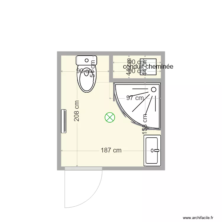 salle de douche 1er étage GF. Plan de salle de douche 1er étage GF. Plan de