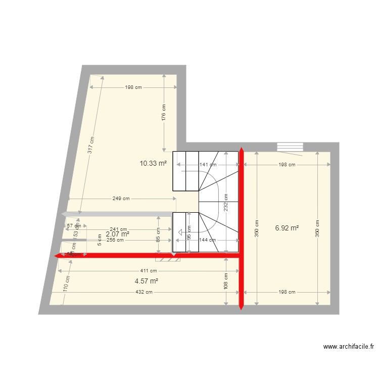 hall plan technique IPN. Plan de 0 pièce et 0 m2