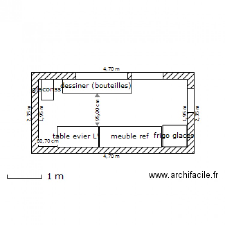 plan bar. Plan de 0 pièce et 0 m2