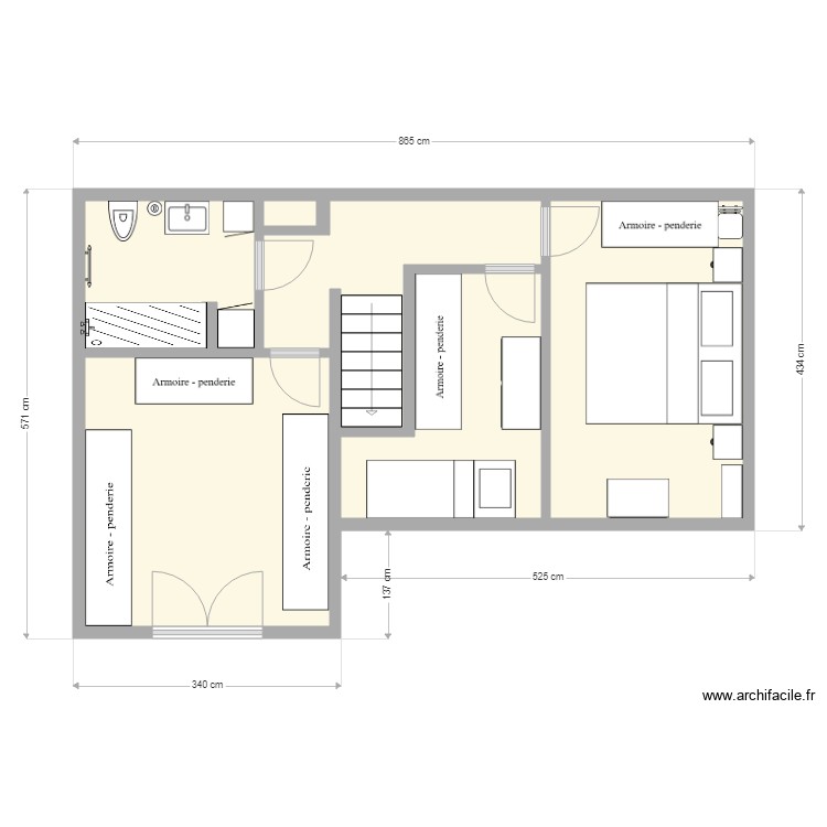etage porti. Plan de 0 pièce et 0 m2